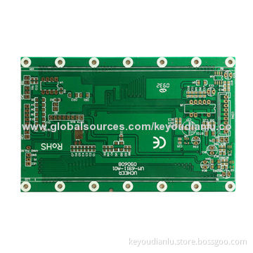 2-layer PCB Board with UL Mark, HAL Lead-free and 1oz Finish Copper Thickness
